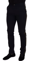 Black Wool Slim Formal Pants 2
