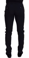 Black Wool Slim Formal Pants 3