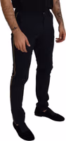 Black Wool Slim Formal Pants 4