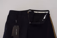 Black Wool Slim Formal Pants 5