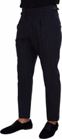 Blue Striped Men Formal Pants 2