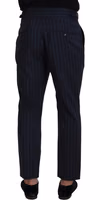 Blue Striped Men Formal Pants 3