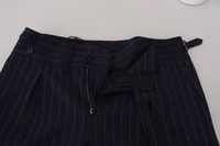 Blue Striped Men Formal Pants 5