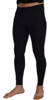 Black Nylon Slim Fit Stretch Pants 2