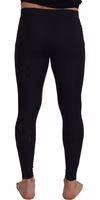 Black Nylon Slim Fit Stretch Pants 3