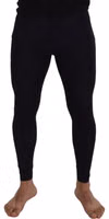 Black Nylon Slim Fit Stretch Pants 4