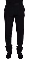 Black Wool Chino Formal Pants 1