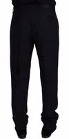 Black Wool Chino Formal Pants 3