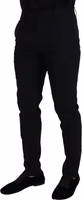 Black Polyester Chino Formal Pants 2