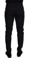 Black Polyester Chino Formal Pants 3