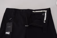 Black Polyester Chino Formal Pants 5