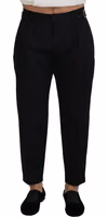 Black Cotton Chino Formal Pants 1
