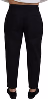 Black Cotton Chino Formal Pants 3