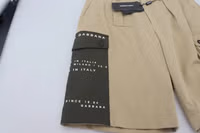 Beige Cotton Cargo Bermuda Shorts 4