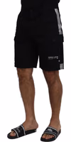Black Bermuda Cargo Casual Shorts 2