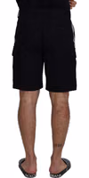 Black Bermuda Cargo Casual Shorts 3