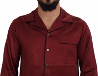 قميص نوم حريري أحمر 4