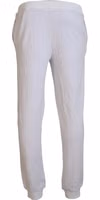 White Cotton Logo Mens Jogger Pants 1