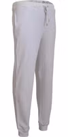 White Cotton Logo Mens Jogger Pants 2