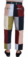 Multicolor Cotton Patchwork Pants 3