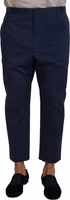 Blue Cotton Men Cropped Pants 1