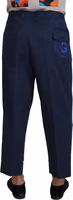 Blue Cotton Men Cropped Pants 3