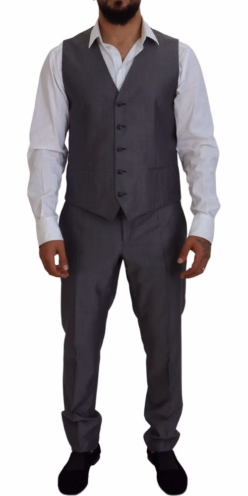 Gray SICILIA 3 Piece Slim Fit Suit