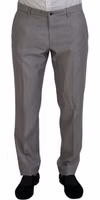 Silver Wool Silk 3 Piece Slim Fit Suit 2
