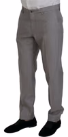 Silver Wool Silk 3 Piece Slim Fit Suit 3