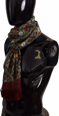 Multicolor DG Logo Shawl Warm Neck Wrap Fringe Scarf