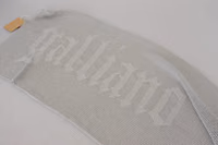 Gray Logo Knitted Neck Wrap Shawl Foulard Scarf 4