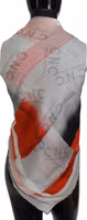 Gray Red Shawl Foulard Wrap Scarf 1