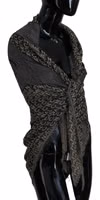 Gray Logo Knit Neck Wrap Shawl Scarf 4