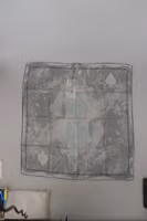 Gray Print Shawl Foulard Branded Scarf 2
