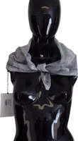 Gray Print Shawl Foulard Branded Scarf 4