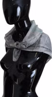 Gray Print Shawl Foulard Branded Scarf 5