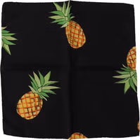 Black Pineapple Printed Square Handkerchief  Scarf 2