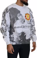 White Cotton Crewneck Pullover Sweatshirt Sweater 2