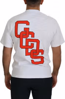 White Logo Print Cotton Short Sleeves T-shirt 3