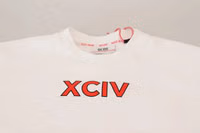 White Logo Print Cotton Short Sleeves T-shirt 5
