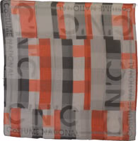 Gray Red Shawl Foulard Wrap  Scarf 3