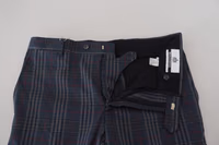 Gray Pure Wool Men Checkered Pants 4