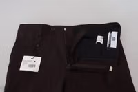 Brown Cotton Tapered Formal Men Pants 4