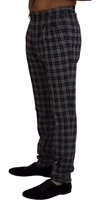 Gray Checkered Slim Fit Men Pants 2