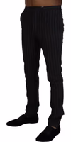 Black Stripes Viscose Dress Pants 2