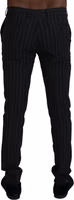 Black Stripes Viscose Dress Pants 3