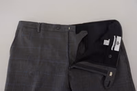 Gray Checkered Wool Dress Formal Pants 4