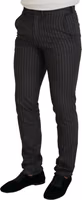 Brown Stripes Slim Fit Men Pants 2