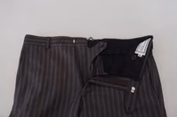 Brown Stripes Slim Fit Men Pants 5