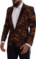 Multicolor Floral Single Breasted Martini Blazer 2